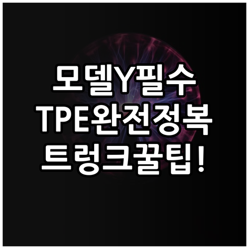 모델Y 트렁크 매트 TPE 소재 선택 이유