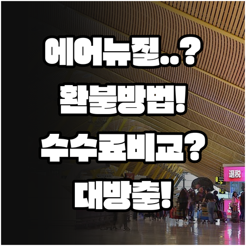 에어 뉴질랜드 항공권 환불 받는 방법과 수수료 비교