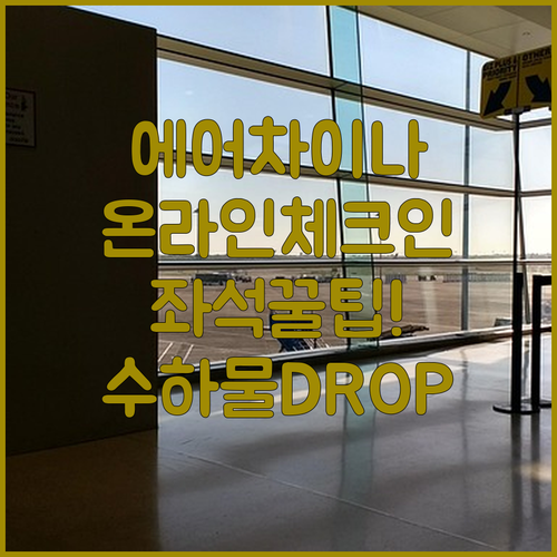 에어차이나 온라인 체크인 좌석 선택 및 수하물 드롭