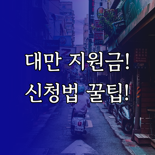 대만여행 지원금 전자 바우처 신청방법과 이의신청 순서